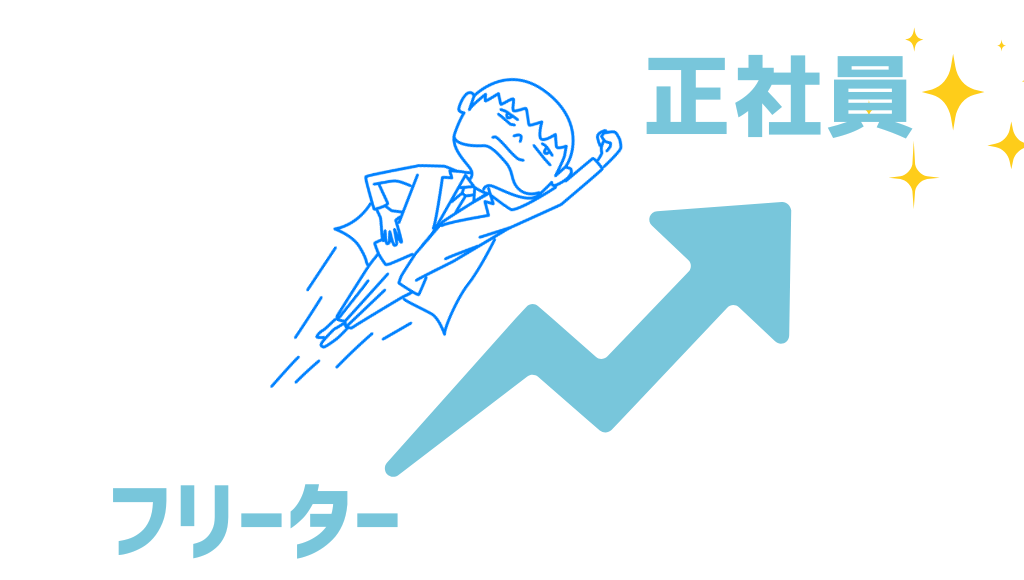 フリーターから正社員に向かって飛ぶ